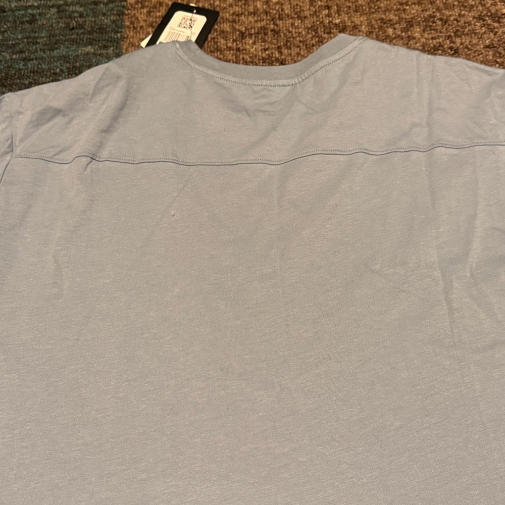 Converse Women's Light Blue Crop Top with Logo - Picture 4 of 5